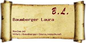 Baumberger Laura névjegykártya